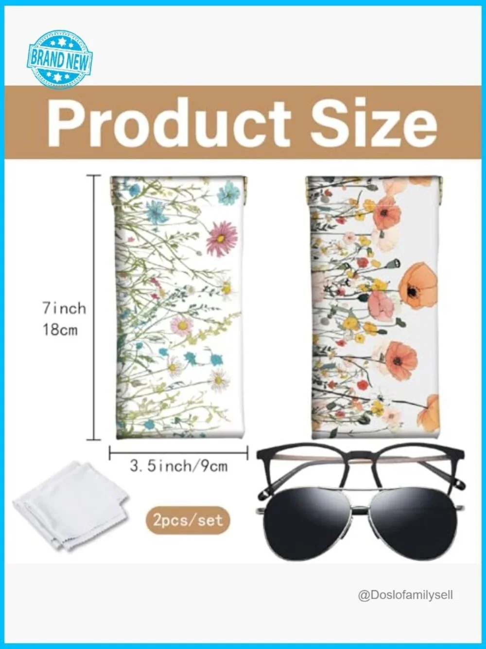 Leather Slim Sunglasses Case Portable Travel Eyeglasses Holder Protector Pouch